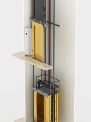 Machine Room Less (MRL) Elevator Oscar Plus Elevators side View