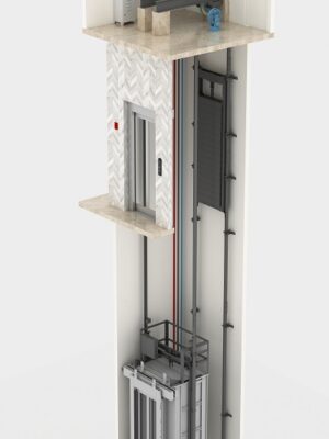 Machine Room Less (MRL) Elevators – Oscar Plus Elevators Side View